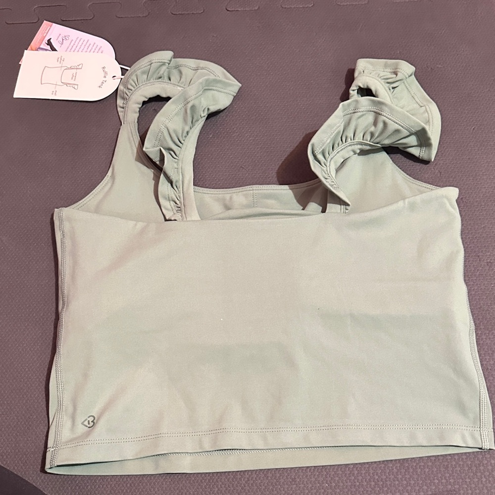 Blogilates Sage Ruffle Ruffle Tank - Picture 5 of 6